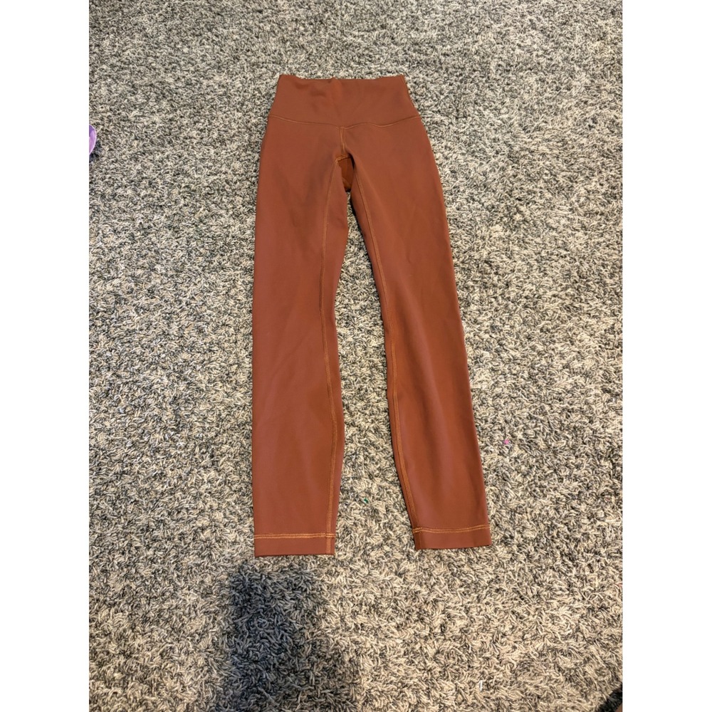 Lululemon Wunder Under High Rise Tight 25 Luxtreme Rust Brown Leggings Size 0